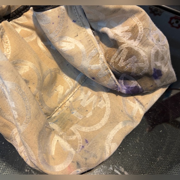 Michael Kors Black Hobo Leather with Gold Accent bag vintage - Picture 9 of 9